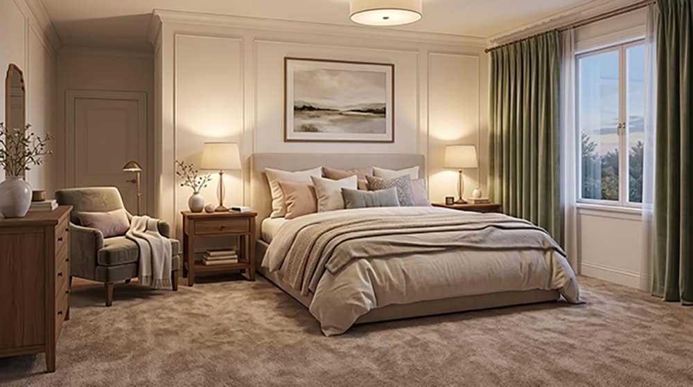 Bedroom Carpet Installation